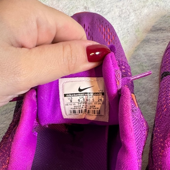 Nike lunarglide 7 Vibrant Purple and Black Running Shoes - Picture 9 of 9